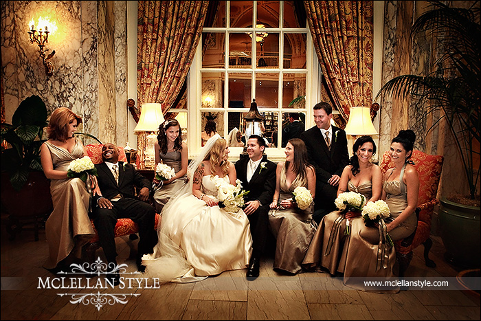 Bridal party at the hermitage hotel