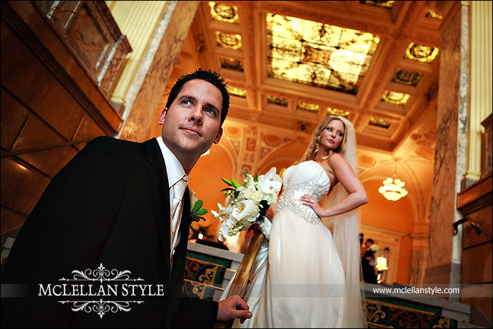 bride & groom at the hermitage hotel
